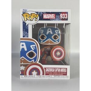 NIB Funko Pop Marvel Gingerbread Captain America 933